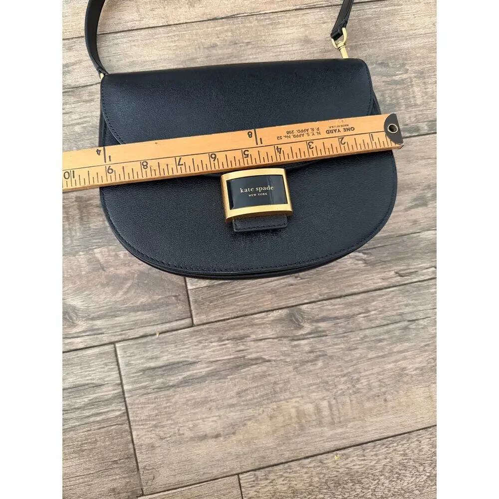 Kate Spade Saddle Bag Katy Convertible Leather Black